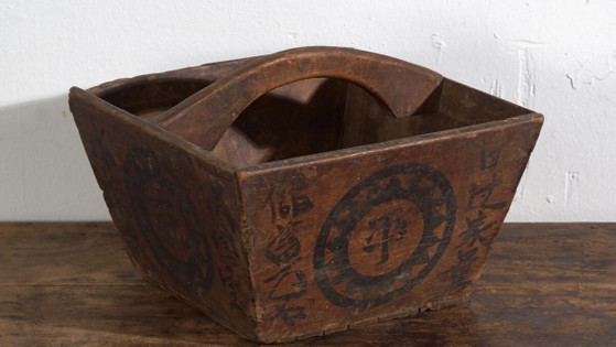 Antique Chinese painted wood basket – China, circa 1900 – Decorative Objects (photo 3 of 39)