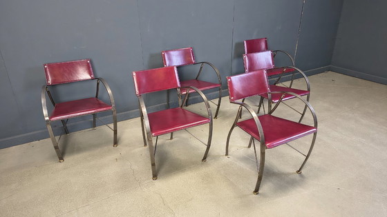 Image 1 of Chaises de salle à manger vintage de Segis, Italie, années 1980