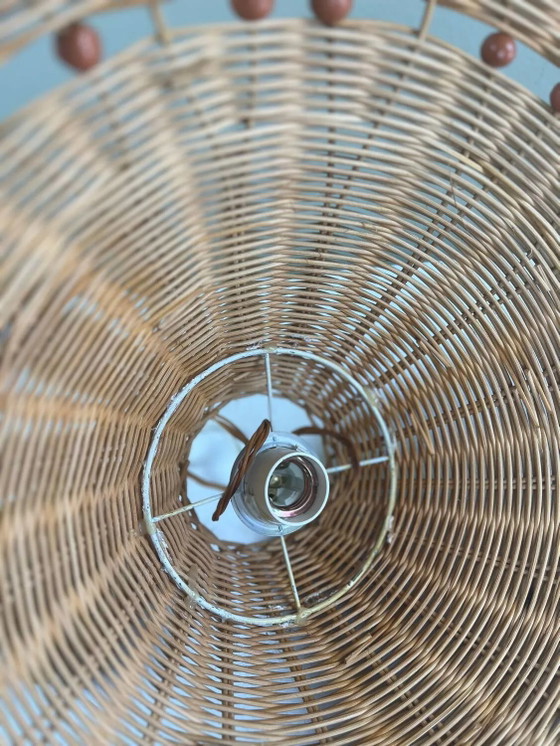 Lampada a sospensione vintage in vimini – Lampade a sospensione, Wicker, Rattan (photo 7 of 9)