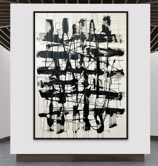 Antadze Abstract Composition XXL – schilderijen tekeningen, Canvas