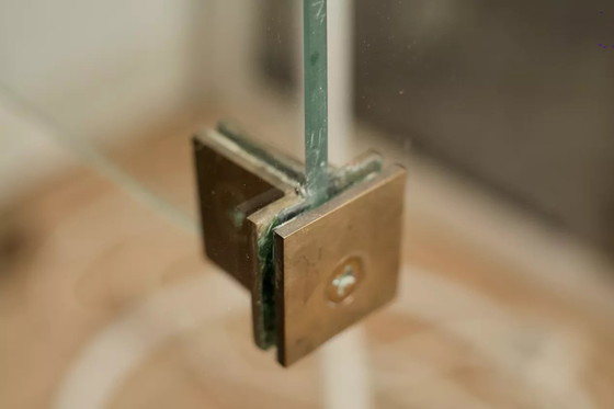 Image 1 of Console Verre et Bronze