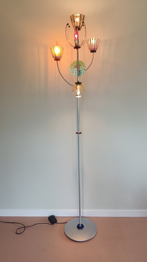 Lampadaire en verre italien par Andrea Anastasio