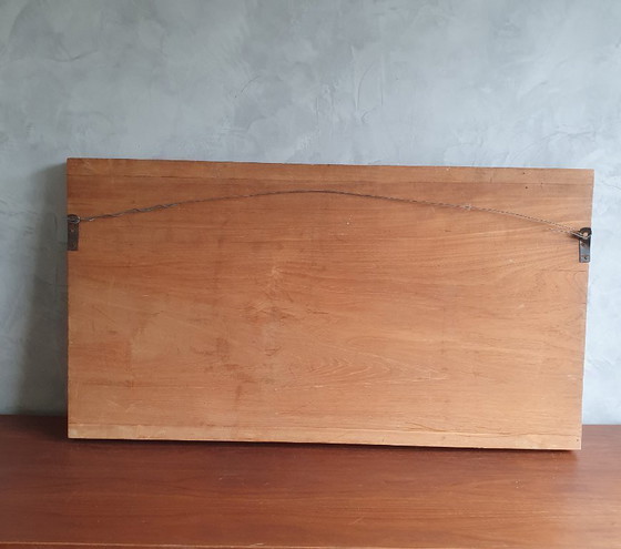 Image 1 of Grande opera in legno indonesiano con Krisna e Arjuna di 116 cm.