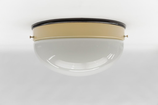 1. of 12 Rare Minimalistic Bauhaus Plafoniere / Flush Mount Light, Germany 1930s