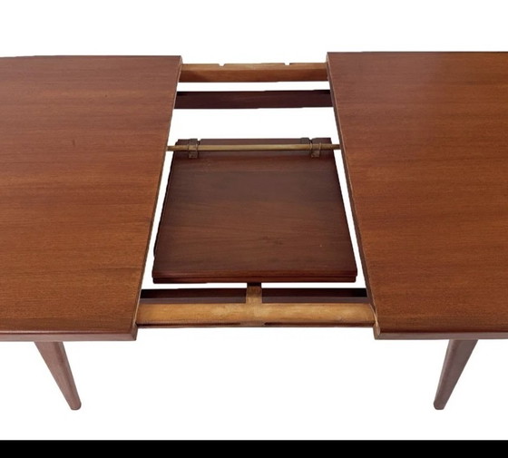 Image 1 of Louis van Teeffelen teak hout uitschuifbare vintage eettafel