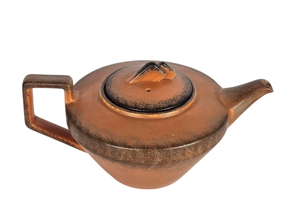 Image 1 of Arnhemse Fayencefabriek - style Bauhaus - Art Deco l - céramique - Théière - années 1920 -.