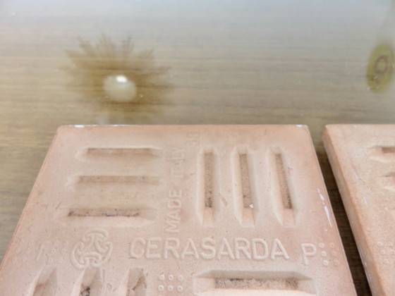 Image 1 of Duo de carreaux en céramique "cerasarda" Italie, Sardaigne, 80's