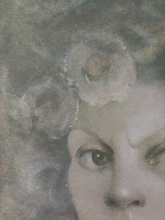 Zeefdruk van Leonor Fini uit de jaren 70, portret van een fronsende vrouw. – Litho's & Zeefdrukken, Paper (photo 5 of 10)