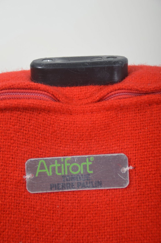 Image 1 of Red F577 Tongue designed by Pierre Paulin for Artifort