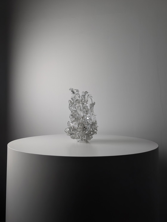 Image 1 of Sculpture en cristal et corail, René Roubicek, République tchèque, années 1960