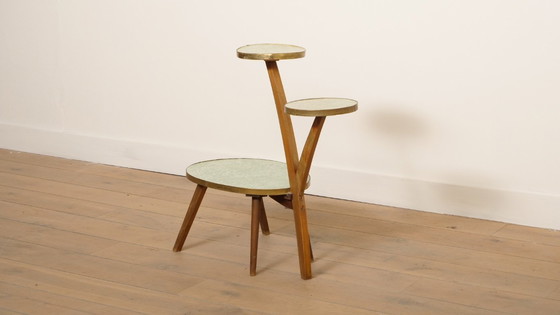 Image 1 of Vintage plantentafel | Etagère | 3 laags | Jaren 70