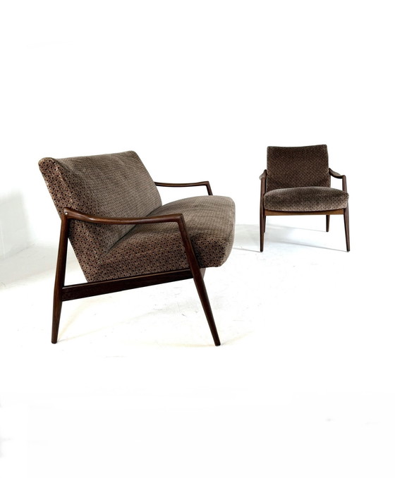 Image 1 of Vintage 3-seater sofa & armchair, Harmut Lohmeyer, Wilkhahn '60