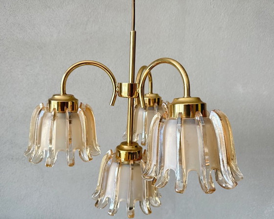 Image 1 of Lampada a sospensione vintage color ambra