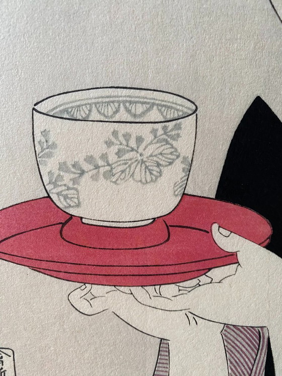 Image 1 of 歌麿筆Utamaro Hitsu as Sealed-From Six Houses of Yoshiwara-Publisher Omiya Gonkuro 1990