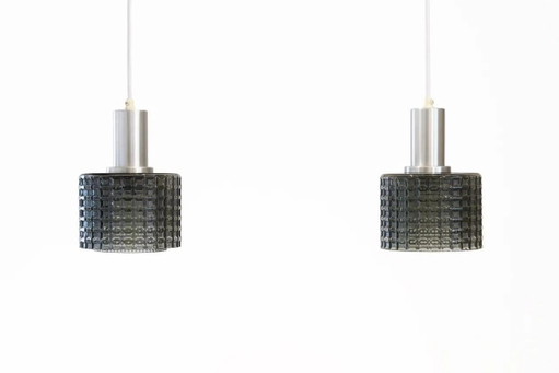 Set of two Carl Fagerlund pendant lamps for Orrefors – hanglampen, Glass, Scandinavian