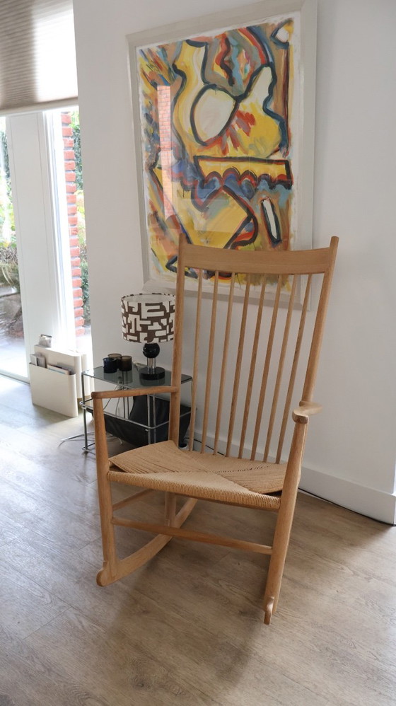Fredericia Wegner J16 schommelstoel, Hans Wegner, Schommelstoelen, Hout, Anders, Beige, Scandinavian (foto 3 van 17)