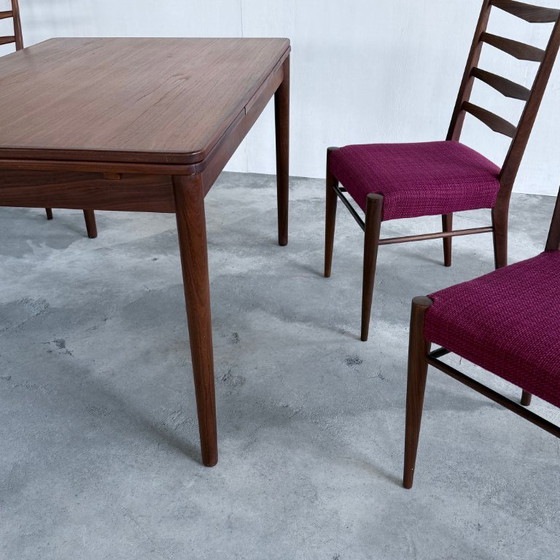 Image 1 of Set tavolo allungabile e 4 sedie Pastoe in legno di teak