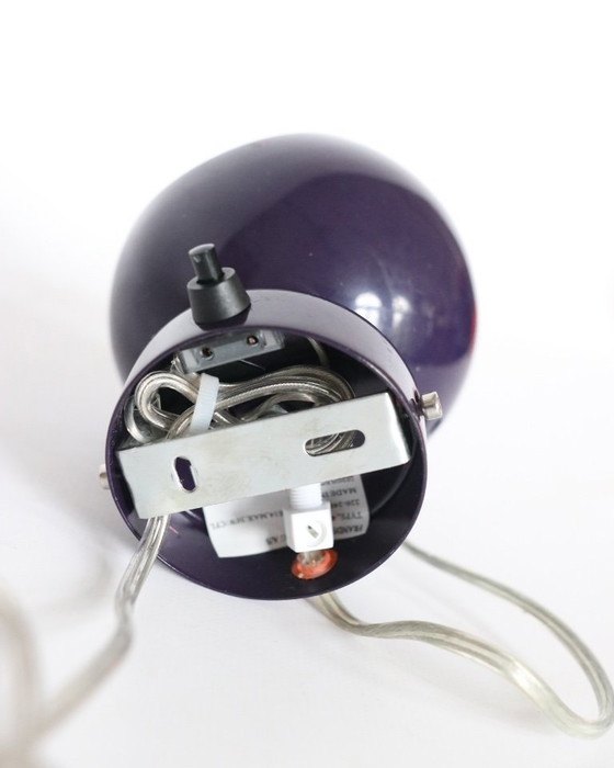 Image 1 of Vintage Frandsen Ball wandlampjes paars Deens design retro