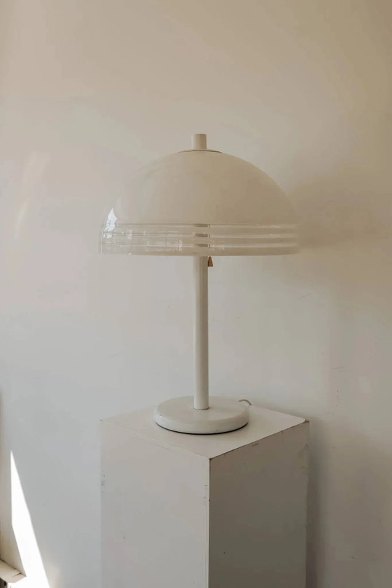 Dijkstra mushroom table lamp with plexiglass shade, 1970s – Dijkstra Lampen, Metal, Vintage (photo 4 of 9)