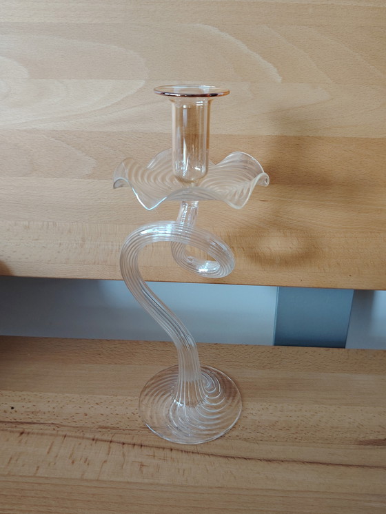 Image 1 of la murrina Murano kandelaar vintage, mondgeblazen, uniek stuk