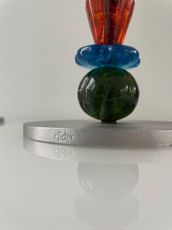 Image 1 of Design kandelaars Räder set 2 glas aluminium