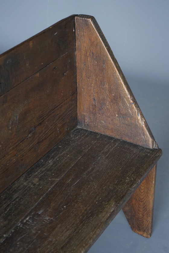 Image 1 of Kleine antike Eichen-Flurbank. Um 18. Jahrhundert.