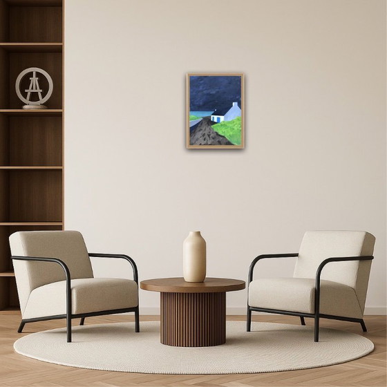 Image 1 of Gouache op natuurlijk papier.  Formaat 40x30cm