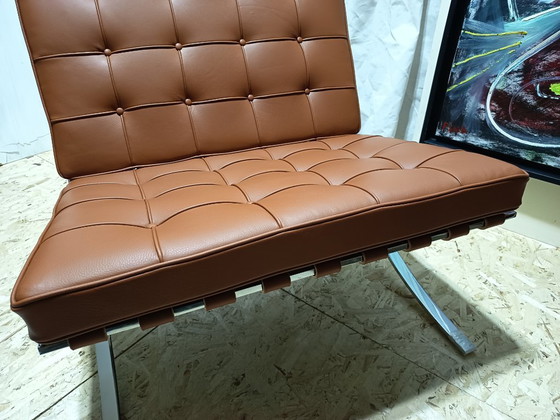 Image 1 of Sillones KNOLL Studio Barcelona (NUEVA Serie 2026) en piel natural (color coñac)