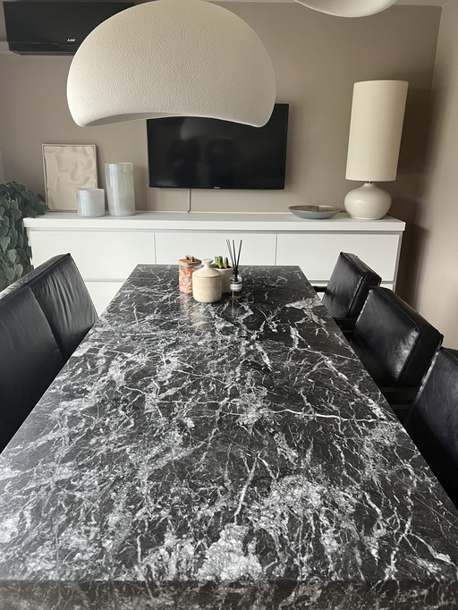 Luxe Marmeren Eettafel 220x100cm - Modern Design