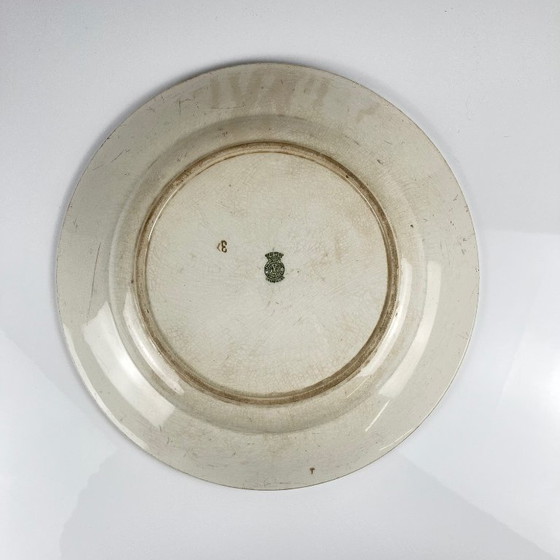 Image 1 of Runde „Champagner“-Schale, Badonviller, grün, frühes 20. Jahrhundert.