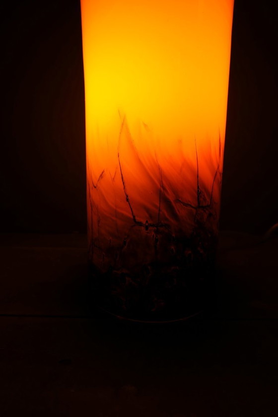 Image 1 of Vintage Eglo glazen tafellamp cilinder