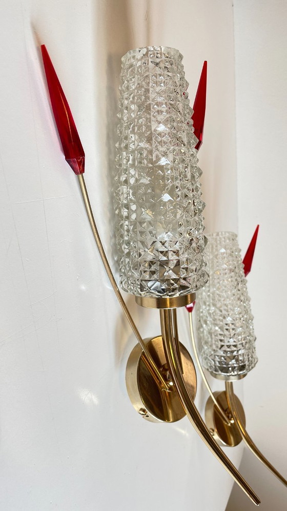 Image 1 of Paar retro 60's wandlampen Frankrijk