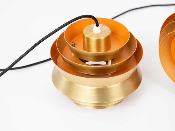 Image 1 of Set van twee vintage Zweedse Trava-lampen van Carl Thore, jaren 60.