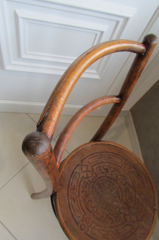 Image 1 of Bistro-Stuhl mit verziertem Sitz von Jacob & Josef Kohn