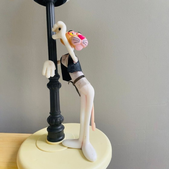 Image 1 of Vintage Italian plastic Pink Pantera table lamp by Nuova Linea Zero