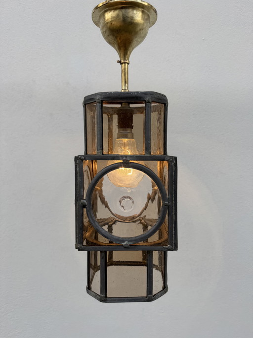 Lanterne vitrail Art Déco