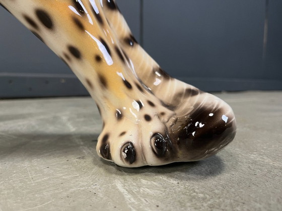 Image 1 of Grande statua di leopardo in ceramica italiana, anni '60