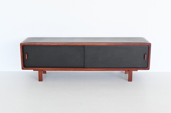 Image 1 of Buffet | Crédence | Bois de rose | Cuir | Mid Century