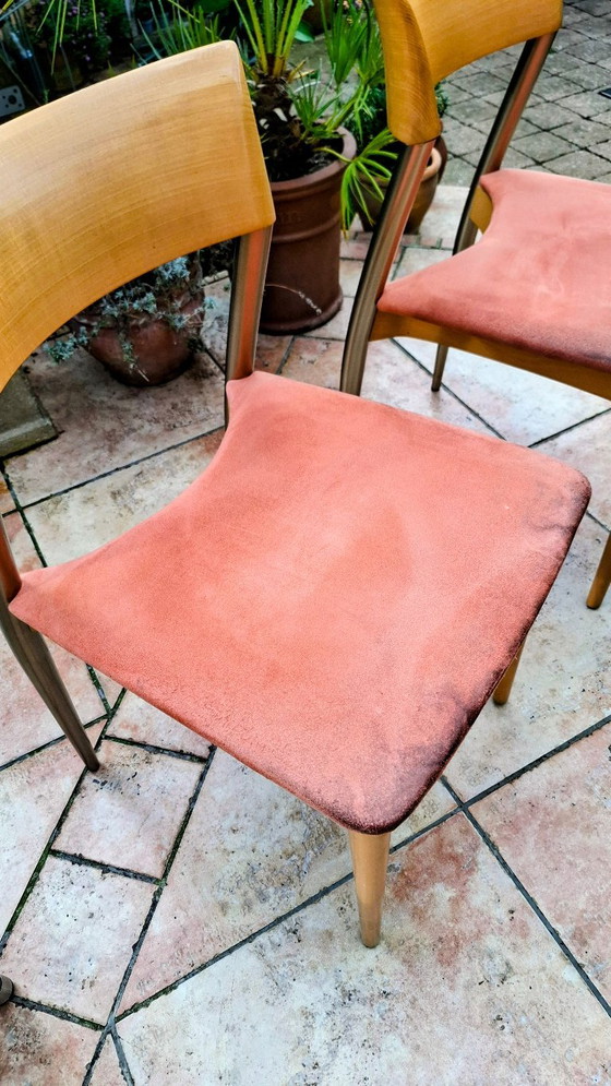 2x Stühle im italienischen Design aus Holz/Metall von Potocco – Esszimmerstühle, Wood (photo 4 of 5)
