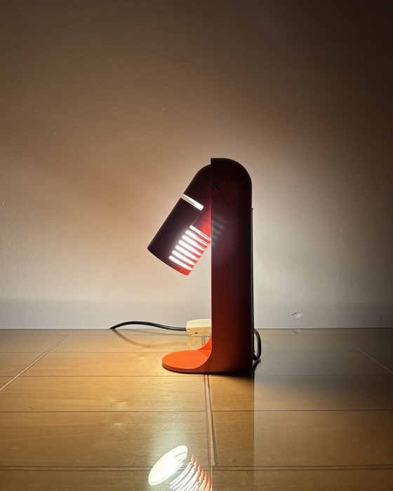 Image 1 of Flip Top Space Age Desk Lamp Leuka 1970s by Richard Carruther Vintage Table Lamp Space Age 70s Mid Century Industrial Italy