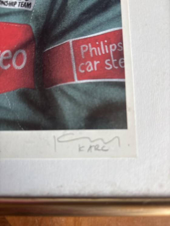 Image 1 of Karl Meersman, surrealistischer Siebdruck Jordan F1 – Nummeriert & Signiert