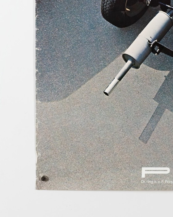 Image 1 of Porsche Getriebe Hinten - Motor Vorn – 1976 – Poster originale Porsche vintage di Werbeagentur Strenger – 102x76 cm