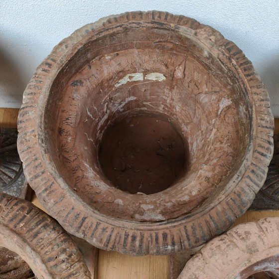 Image 1 of Set van 5 Vintage Franse tuinvazen bloembakken tuinvaas