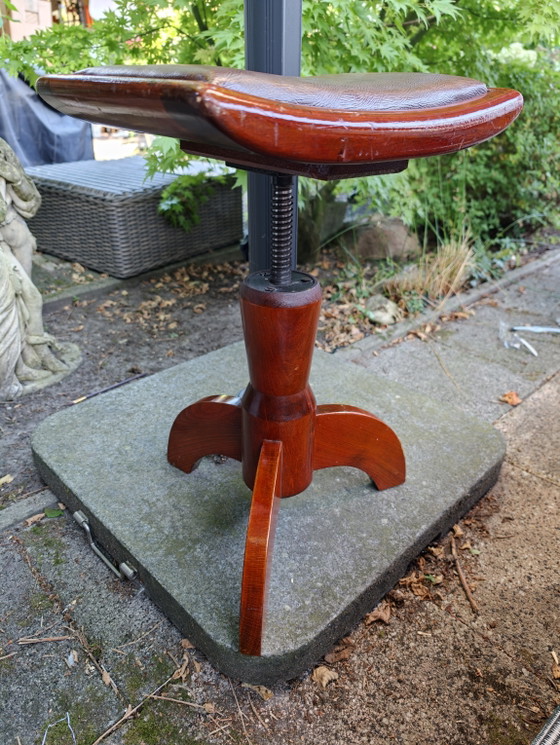 Antieke Pianokruk Draaibaar In Hoogte Piano Kruk – Krukjes, Wood (photo 6 of 6)
