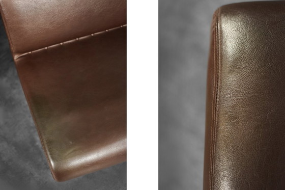 Image 1 of Divano da salotto a 2 posti con struttura in acciaio marrone, vintage metà secolo, Germania moderna, anni '70