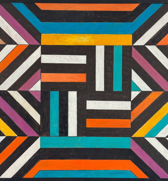 Kesta 2015 - Rara Composizione astratta colorata su pannello - 80cm x 80cm – Arte, MDF, Legno (photo 5 of 12)