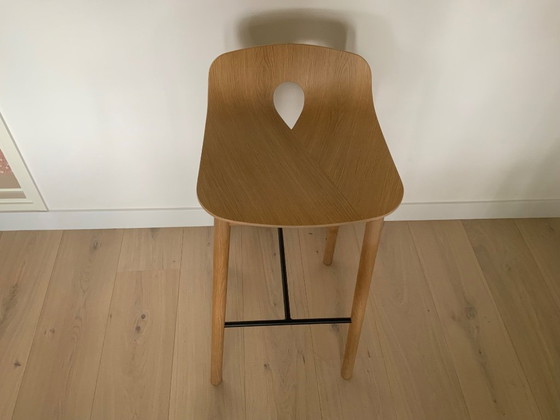 Image 1 of Sgabelli da bar di design scandinavo in rovere