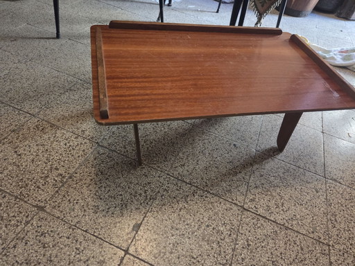 Rare table de lit antique en bois, pièce d'histoire authentique
