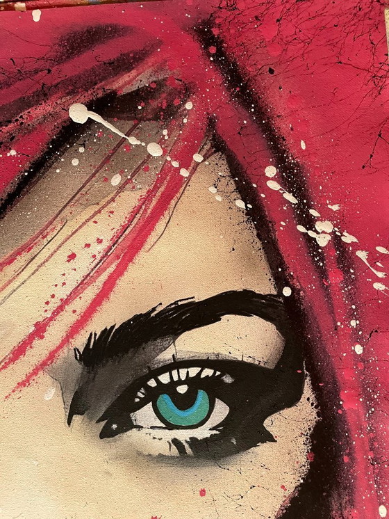 Image 1 of NO1R - Elysia, blushing enigma - Artist canvas