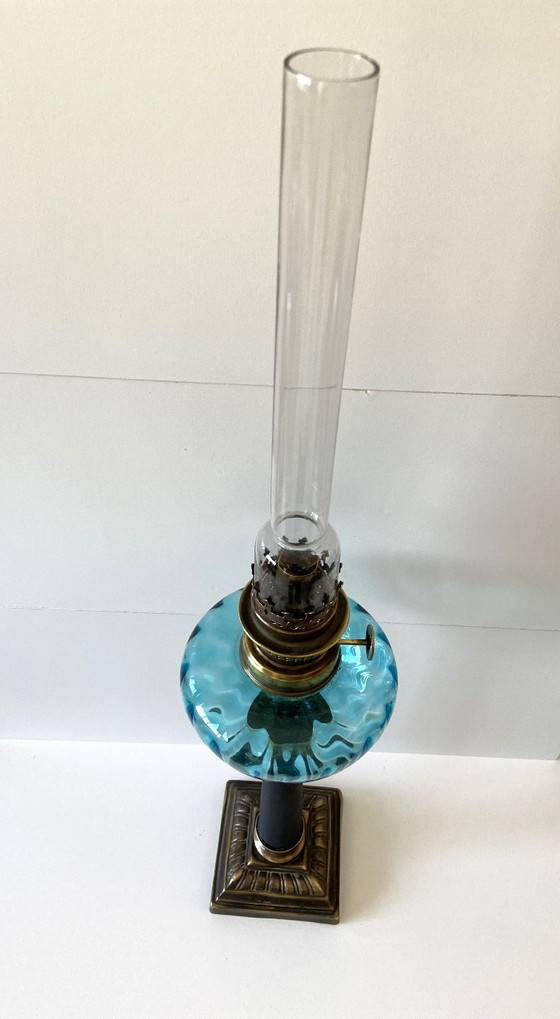 Image 1 of Antieke olielamp, antieke olielamp, empirestijl, Louis XVIII-periode